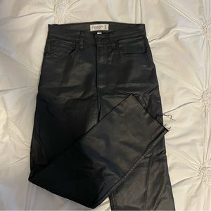 Abercrombie & Fitch shiny black straight leg jeans